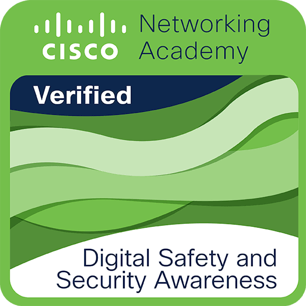 digital safety and security awareness badge large