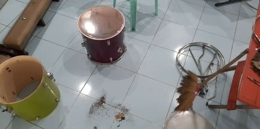 old drum cleaning